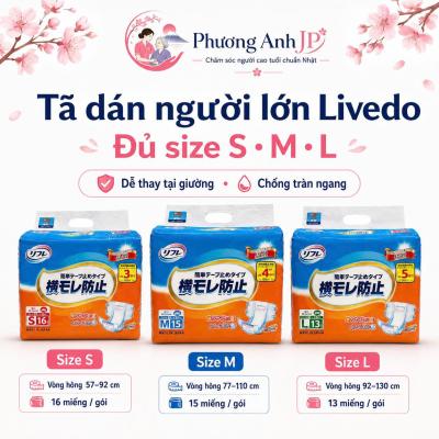 Tã (bỉm) dán người lớn Livedo Refre - đủ size S/M/L